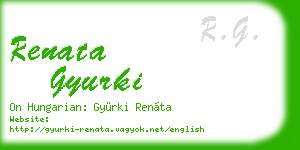 renata gyurki business card